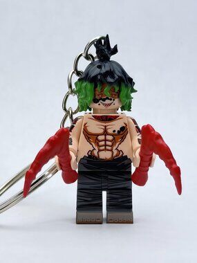 Demon Slayer Gyutaro Custom Minifigure Keychain
